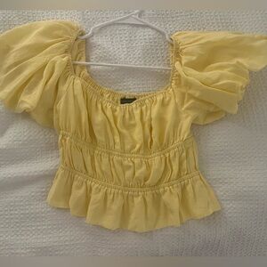 Cotton Candy LA Yellow Crop Top